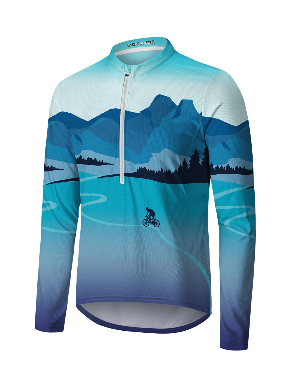 Orionride Mountain Biking Long Sleeve Half Zipper Mountain Bike Jersey