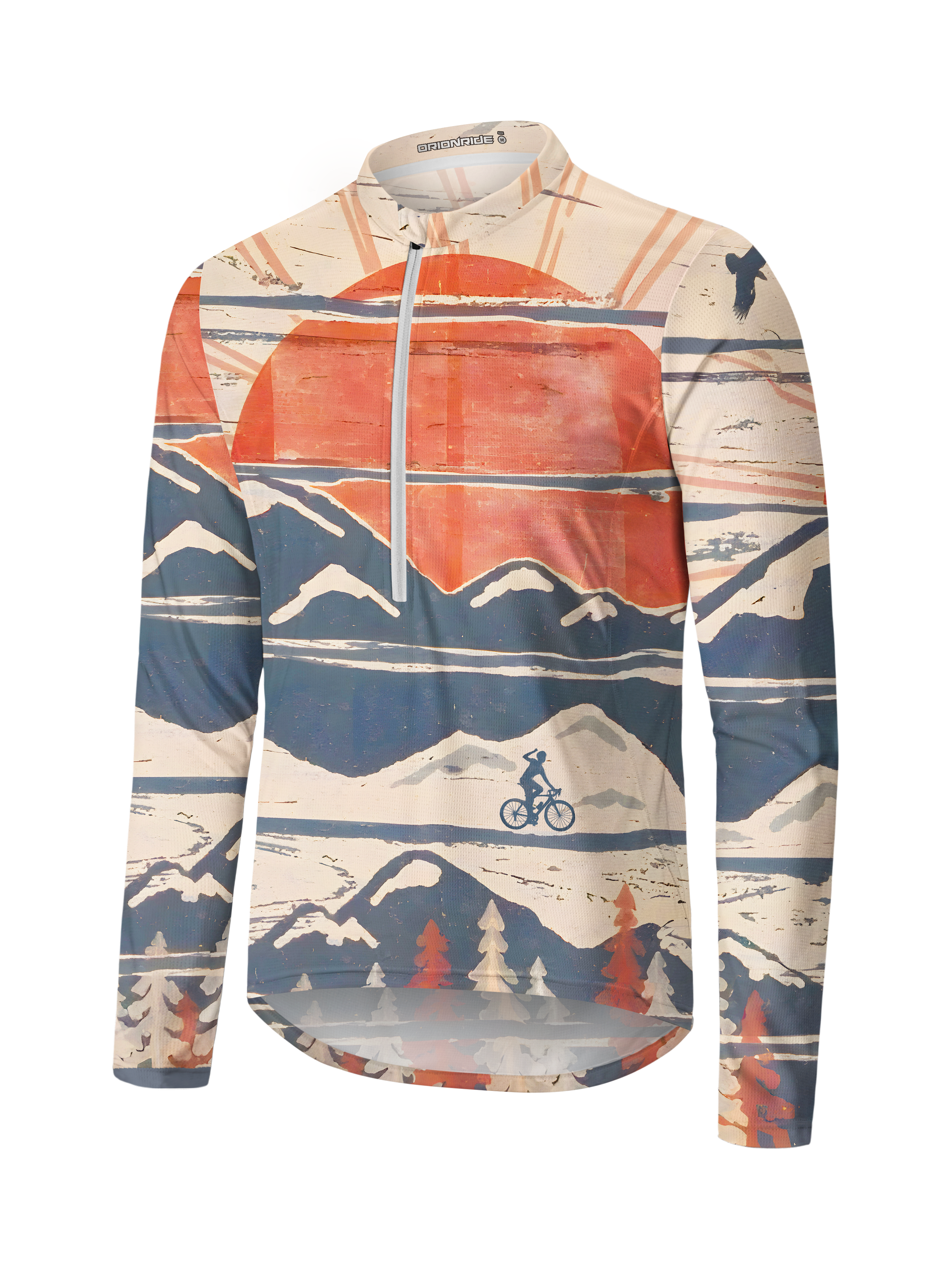 Orionride Winter Pursuits Long Sleeve Half Zipper Mountain Bike Jersey