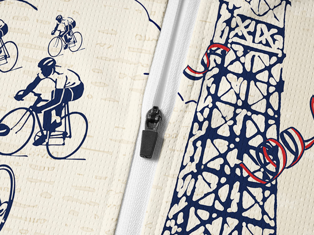 Orionride Arrival In Paris Long Sleeve Half Zipper Mountain Bike Jersey