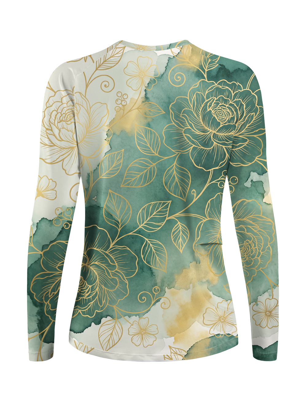 Orionride Gold Thread Flowers Women's Quick Dry Downhill Jersey