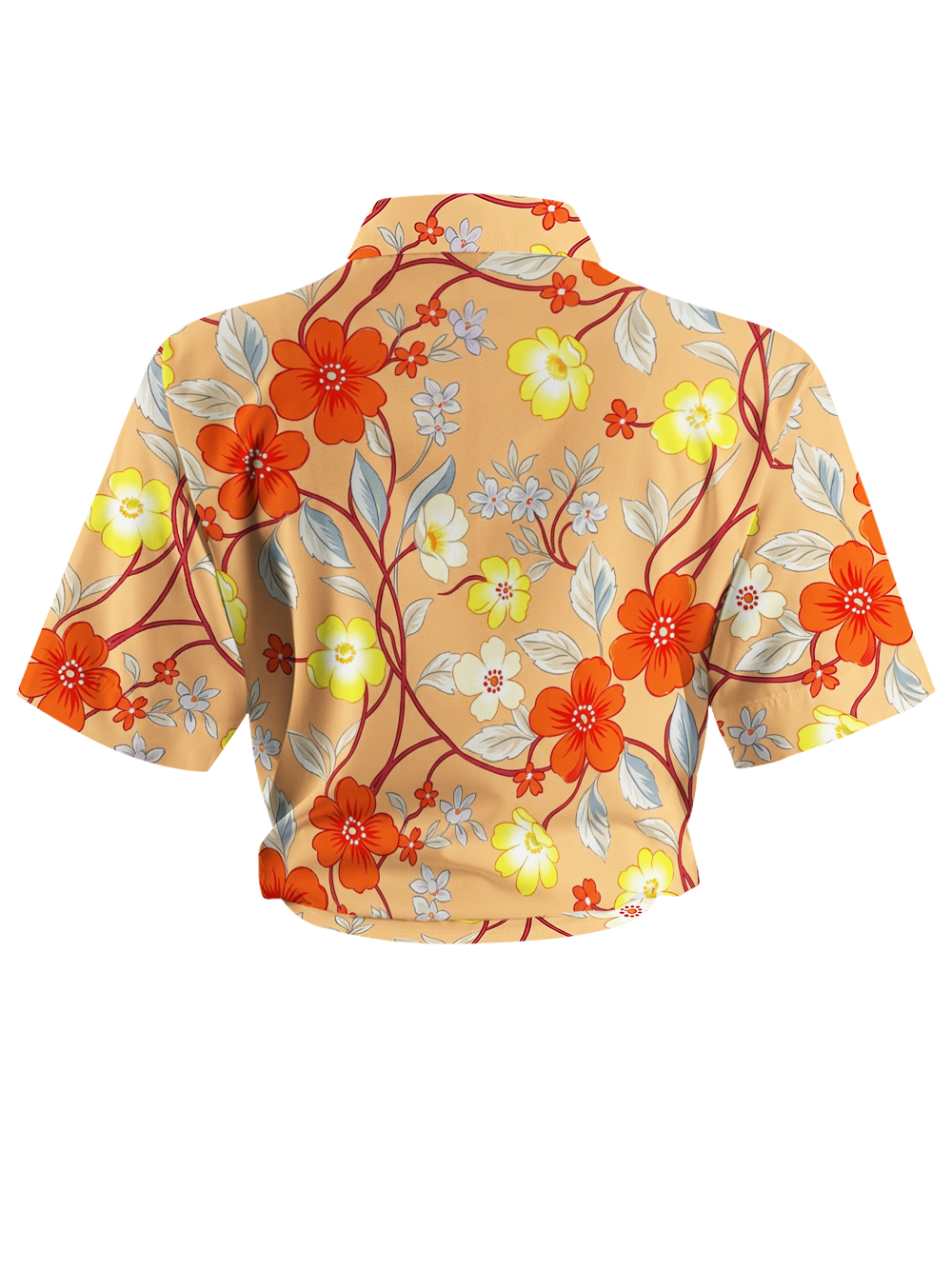 Orionride Vine Branches Zipper Pockets Ultra Lightweight Short Sleeves Women's Gravel Shirt