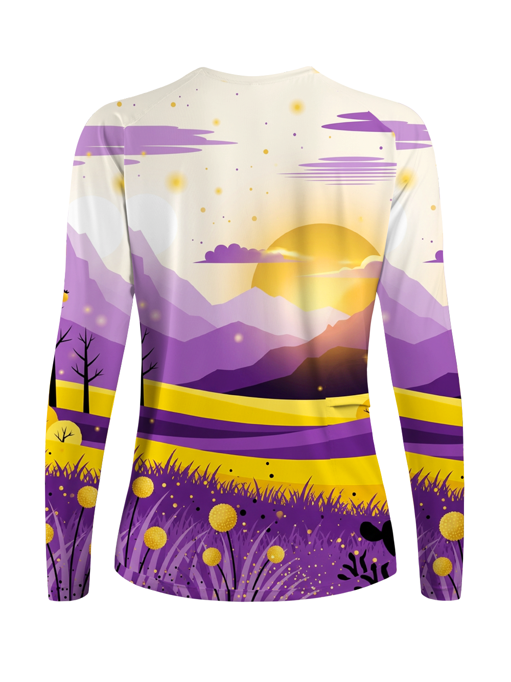 Orionride Purple Golden Field Women's Quick Dry Downhill Jersey