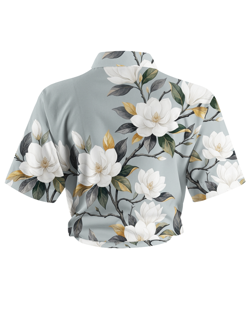 Orionride White Magnolia Zipper Pockets Ultra Lightweight Short Sleeves Women's Gravel Shirt