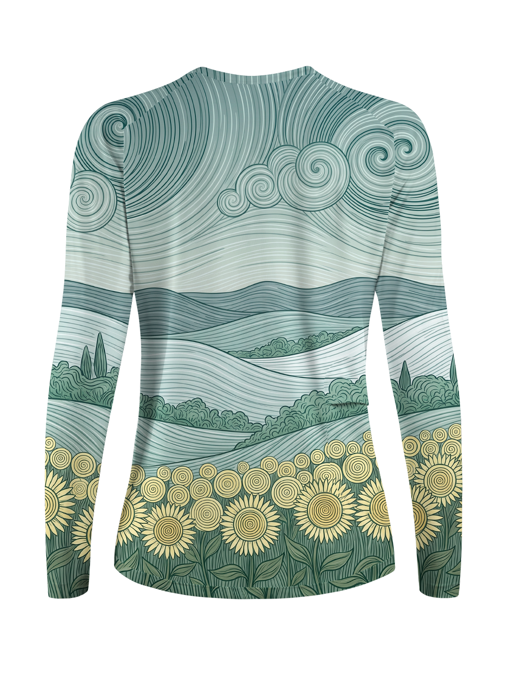 Orionride Swirling Sunflower Women's Quick Dry Downhill Jersey