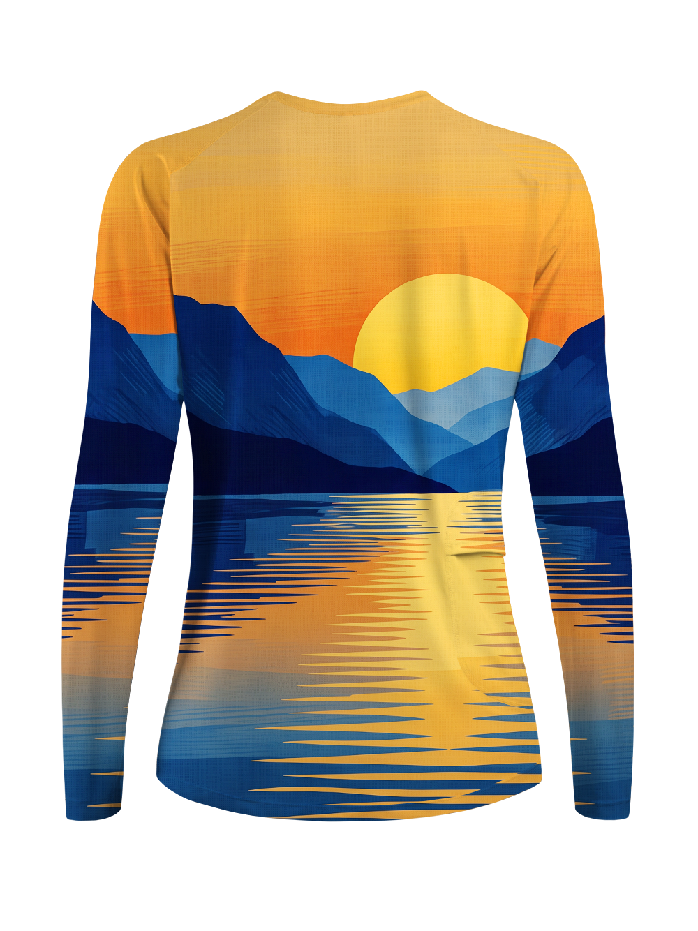 Orionride Gold Blue Mountain Women's Quick Dry Downhill Jersey