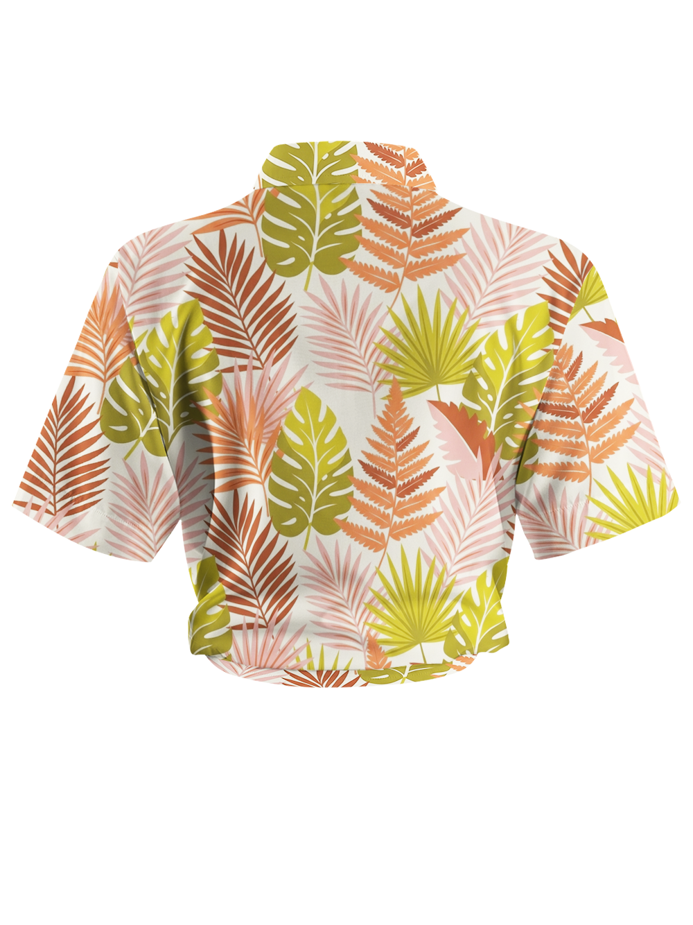 Orionride Fine Fern Leaves Zipper Pockets Ultra Lightweight Short Sleeves Women's Gravel Shirt