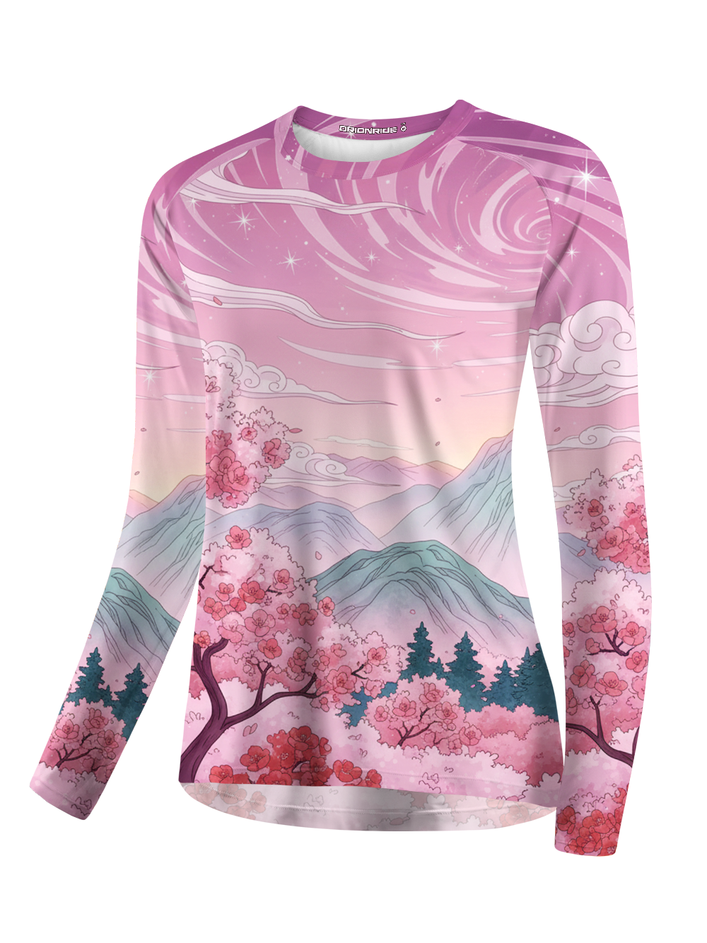 Orionride Cherry Blossom Tree Women's Quick Dry Downhill Jersey