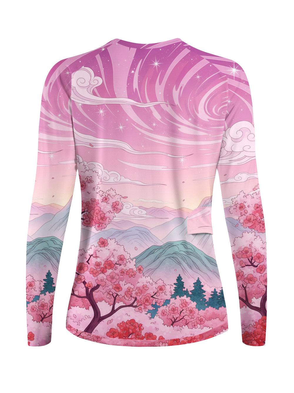 Orionride Cherry Blossom Tree Women's Quick Dry Downhill Jersey