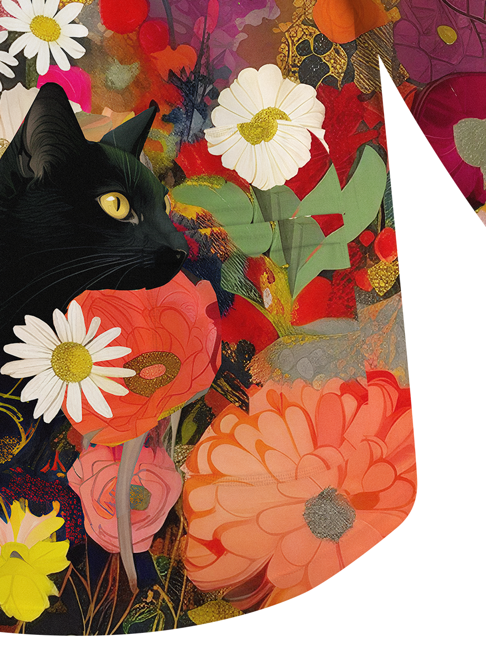 Orionride Cat In The Flower Bushes Women's Quick Dry Downhill Jersey