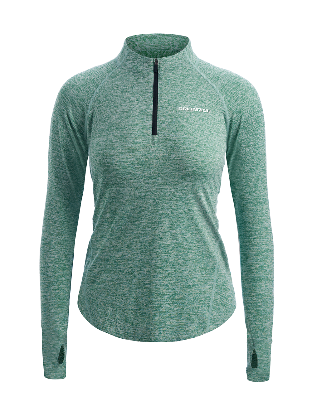Orionride Women's Quick Dry Lightweight Quarter Zip Long Sleeve Shirt Green