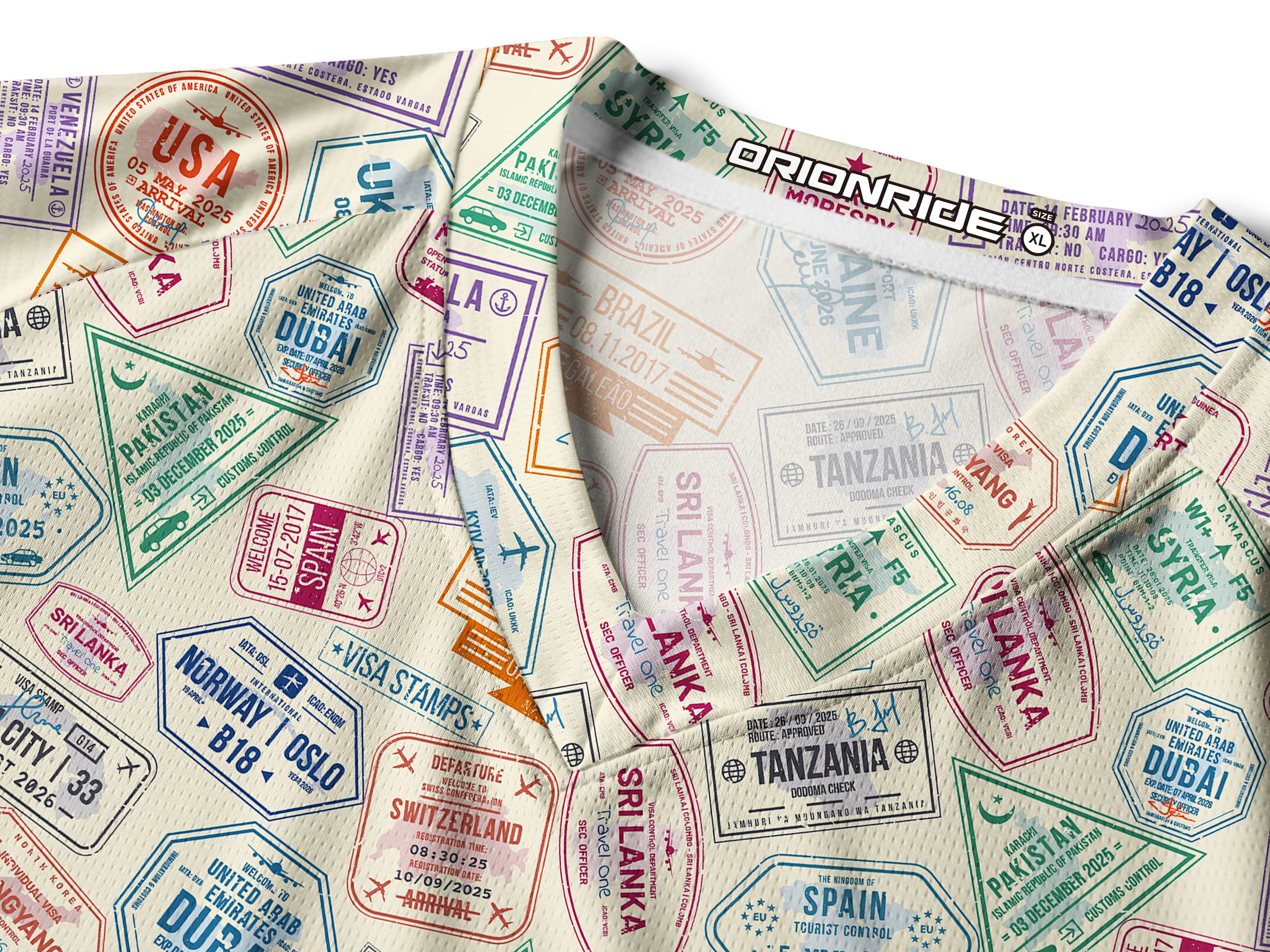 Orionride Colorful Passport Long Sleeve Downhill Jersey