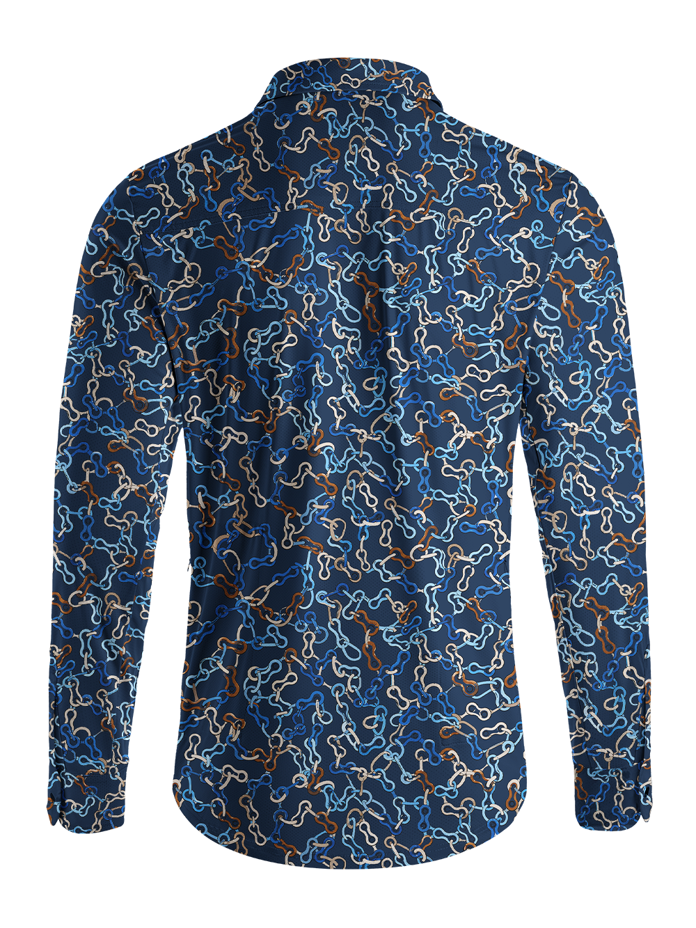 Orionride Nautical Links Men's Stretchy Breathable Long Sleeve Gravel Shirt