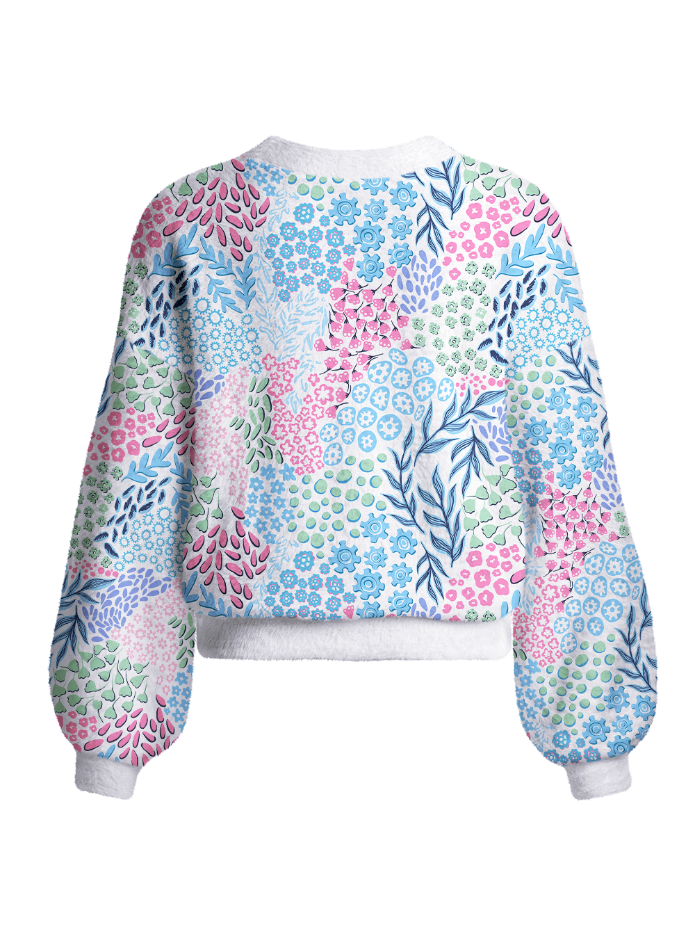Orionride Petal-shaped Gears Women's Fuzzy Knit Cardigan