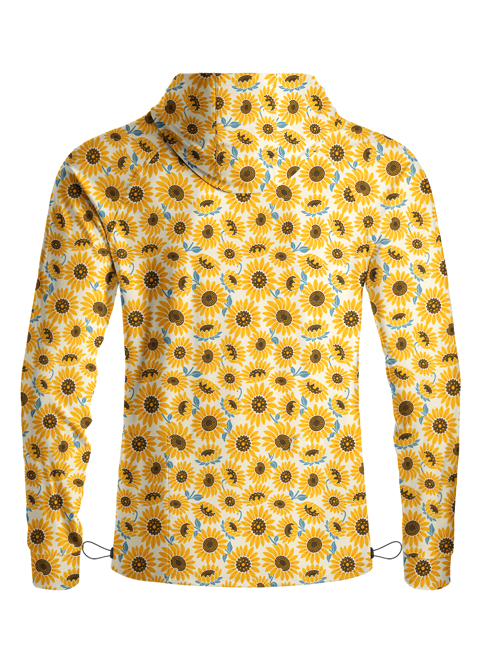 Orionride Sunflower Field Long Sleeve Cycling Hoodie Shirt