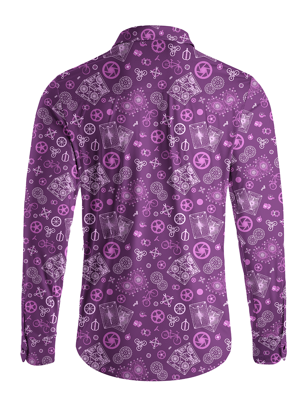 Orionride Playing Cards Men's Stretchy Breathable Long Sleeve Gravel Shirt