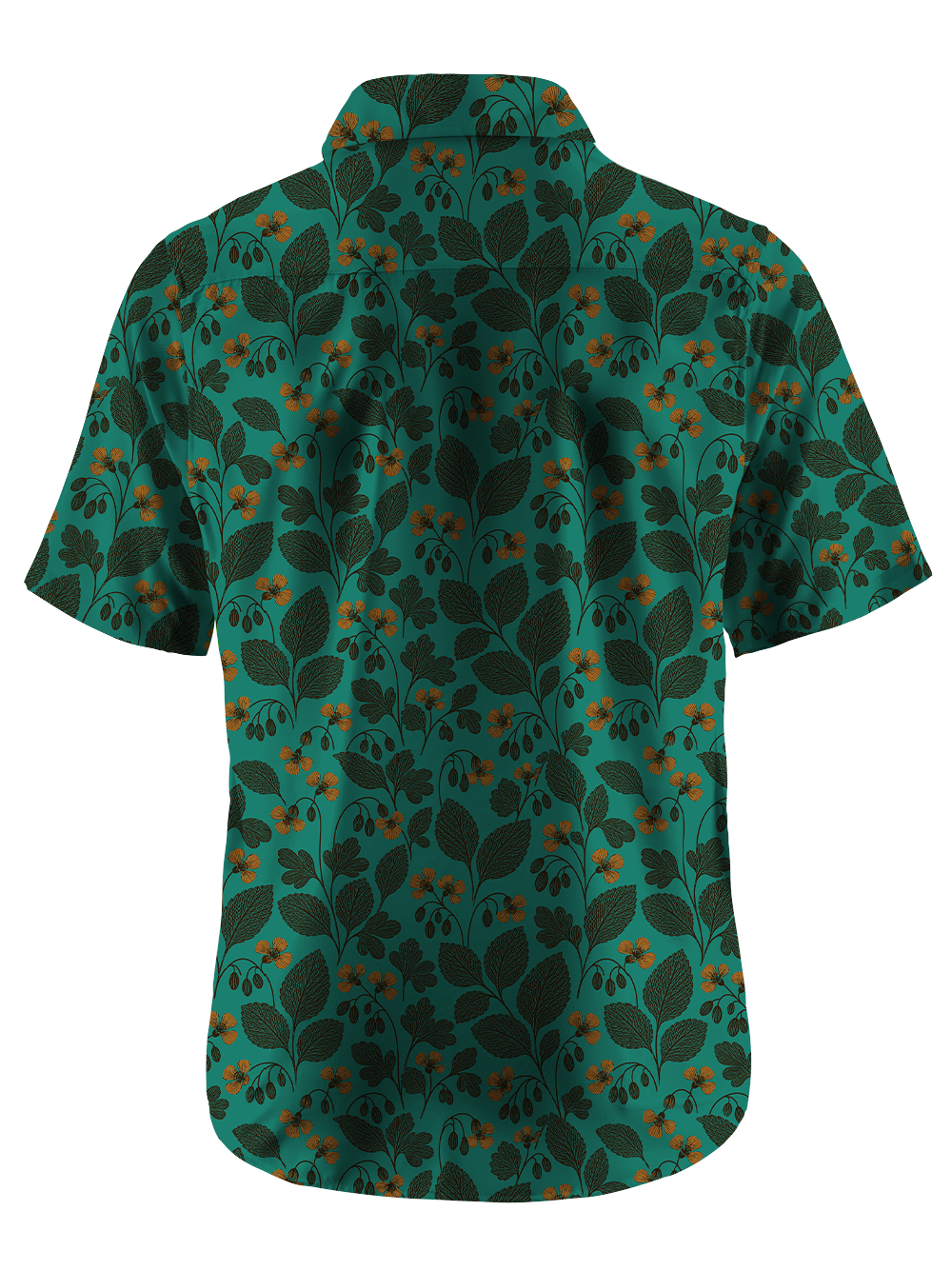 Orionride Vintage Botanical Zipper Pockets Ultra Lightweight Short Sleeves Gravel Shirt
