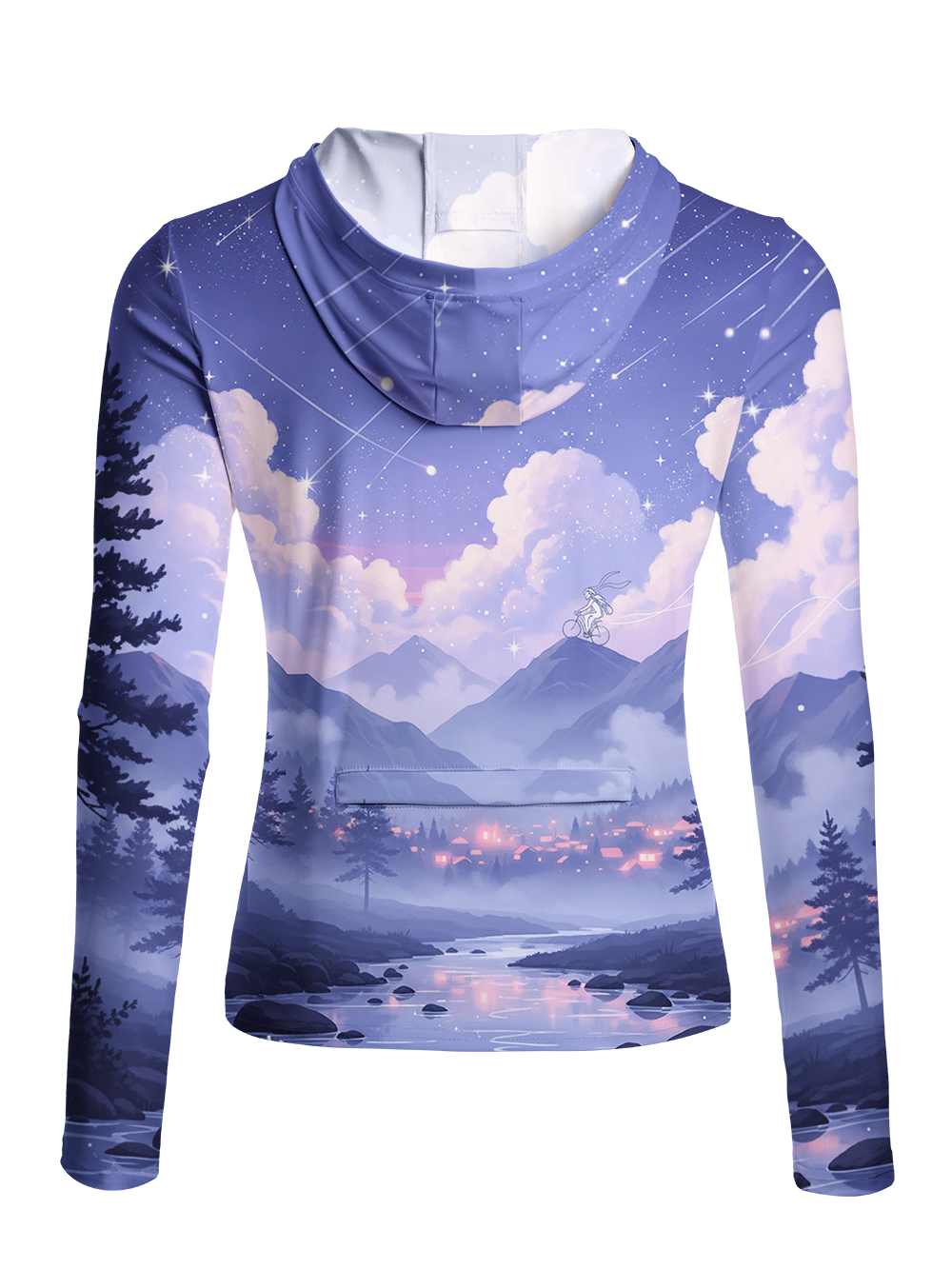 Orionride Meteor Shower Women's Long Sleeve Cycling Hoodie Shirt