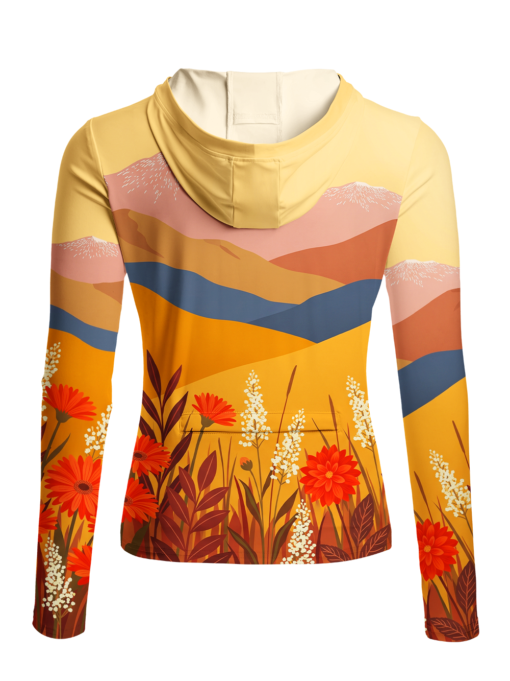 Orionride Autumn Meadow Women's Long Sleeve Cycling Hoodie Shirt