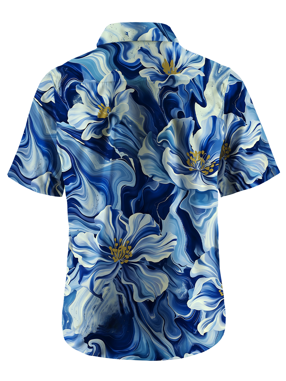 Orionride Fluid Blossoms Zipper Pockets Ultra Lightweight Short Sleeves Gravel Shirt