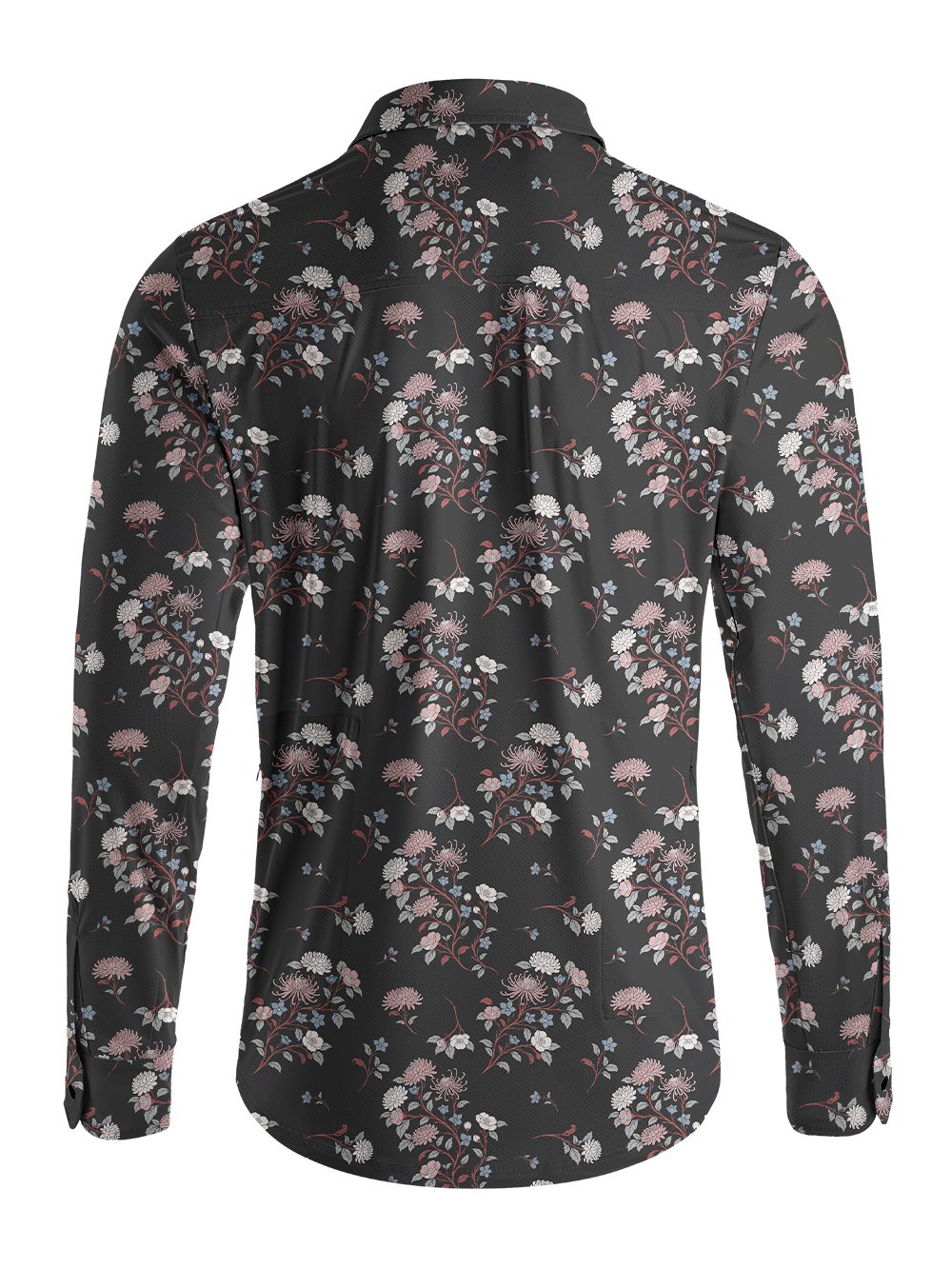Orionride Japanese Bouquet Men's Stretchy Breathable Long Sleeve Gravel Shirt
