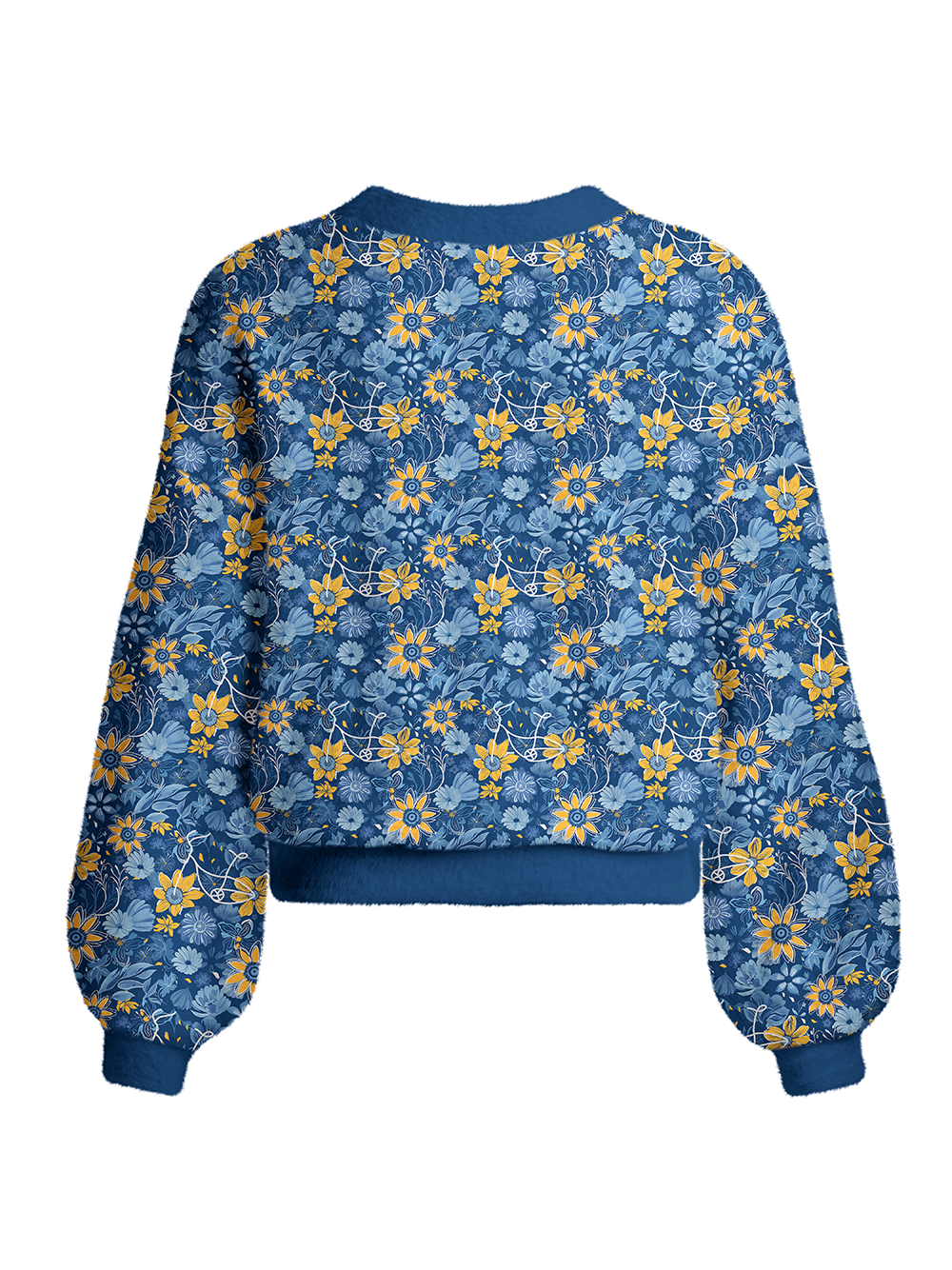 Orionride Flower Paradise Women's Fuzzy Knit Cardigan