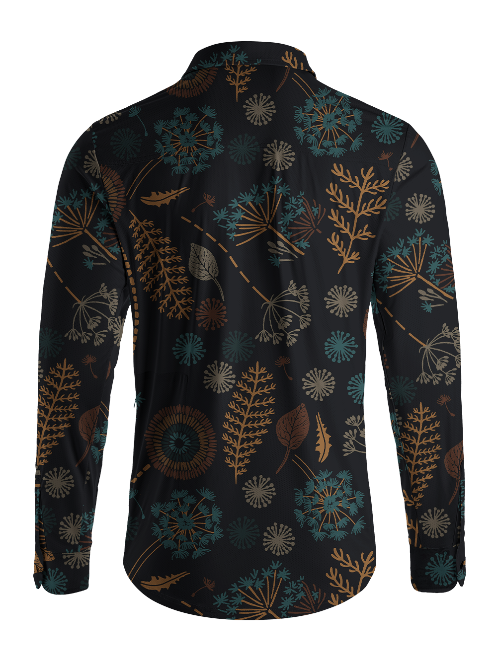 Orionride Night Botanicals Men's Stretchy Breathable Long Sleeve Gravel Shirt