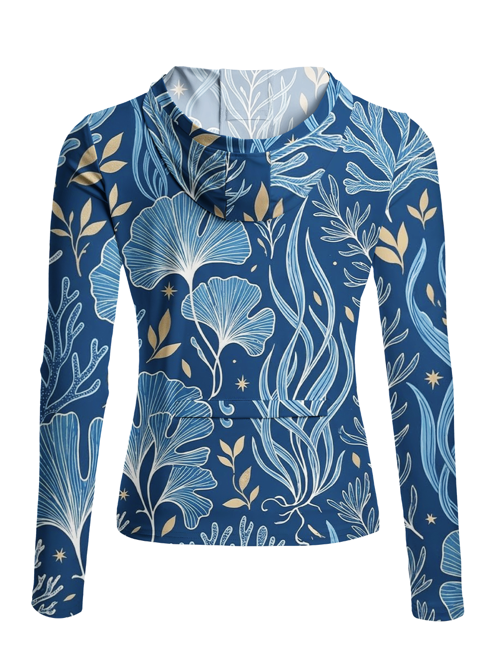 Orionride Midnight Botanica Women's Long Sleeve Cycling Hoodie Shirt
