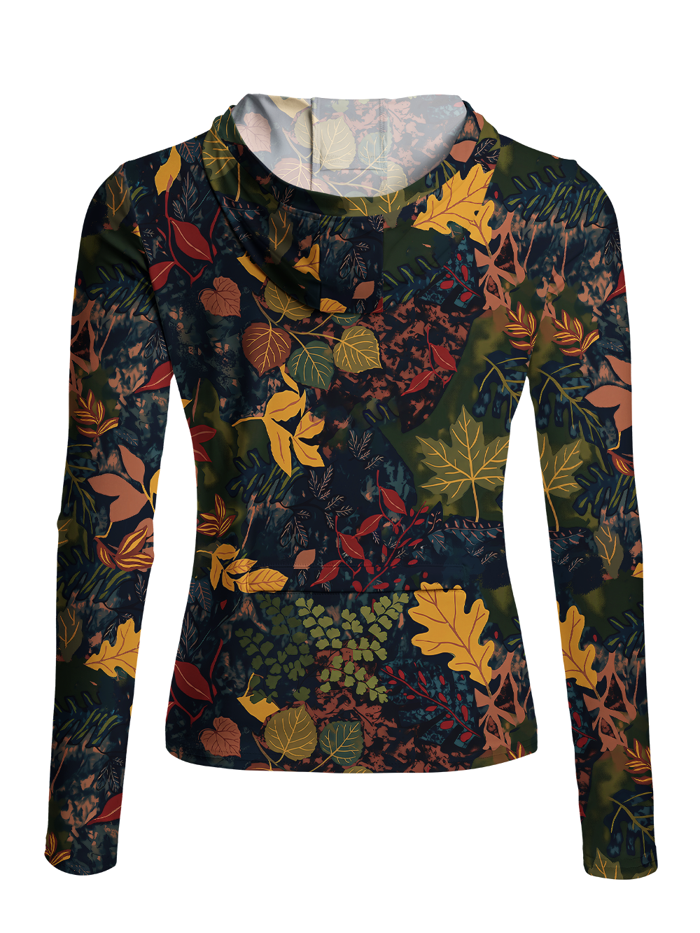 Orionride Fallen Leaves Women's Long Sleeve Cycling Hoodie Shirt