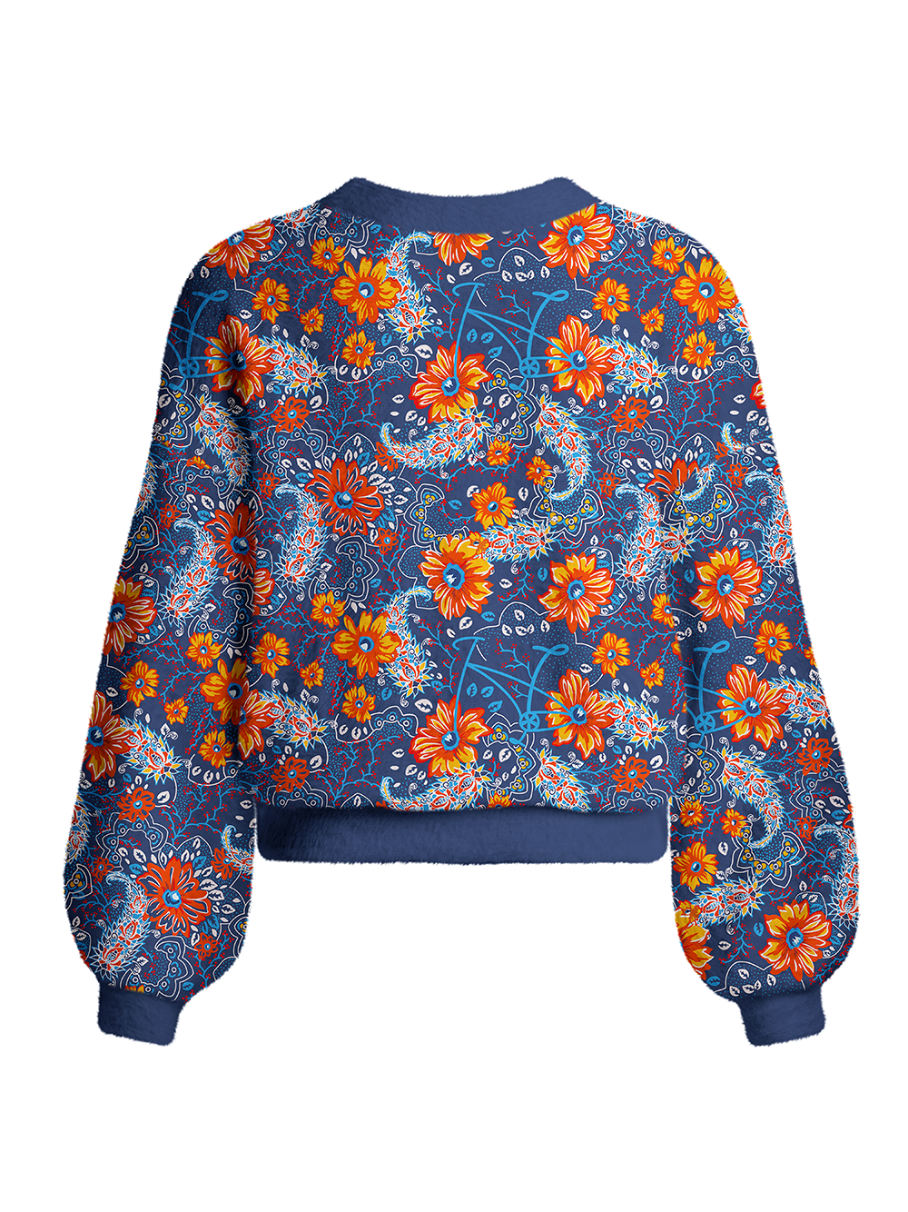 Orionride Sunset Garden Women's Fuzzy Knit Cardigan