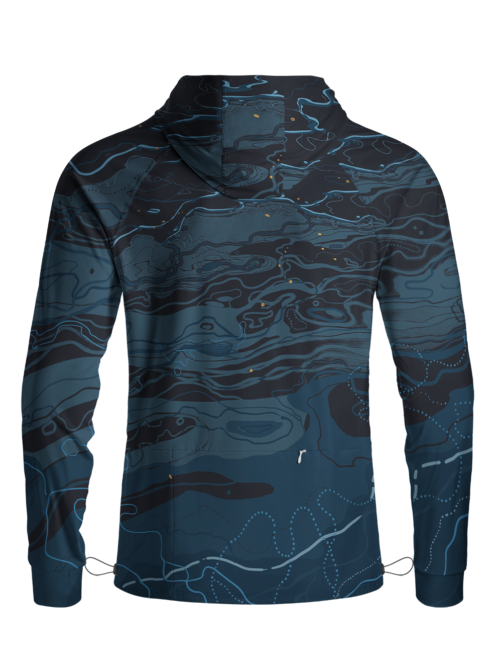 Orionride Abstract Watermarks Long Sleeve Cycling Hoodie Shirt