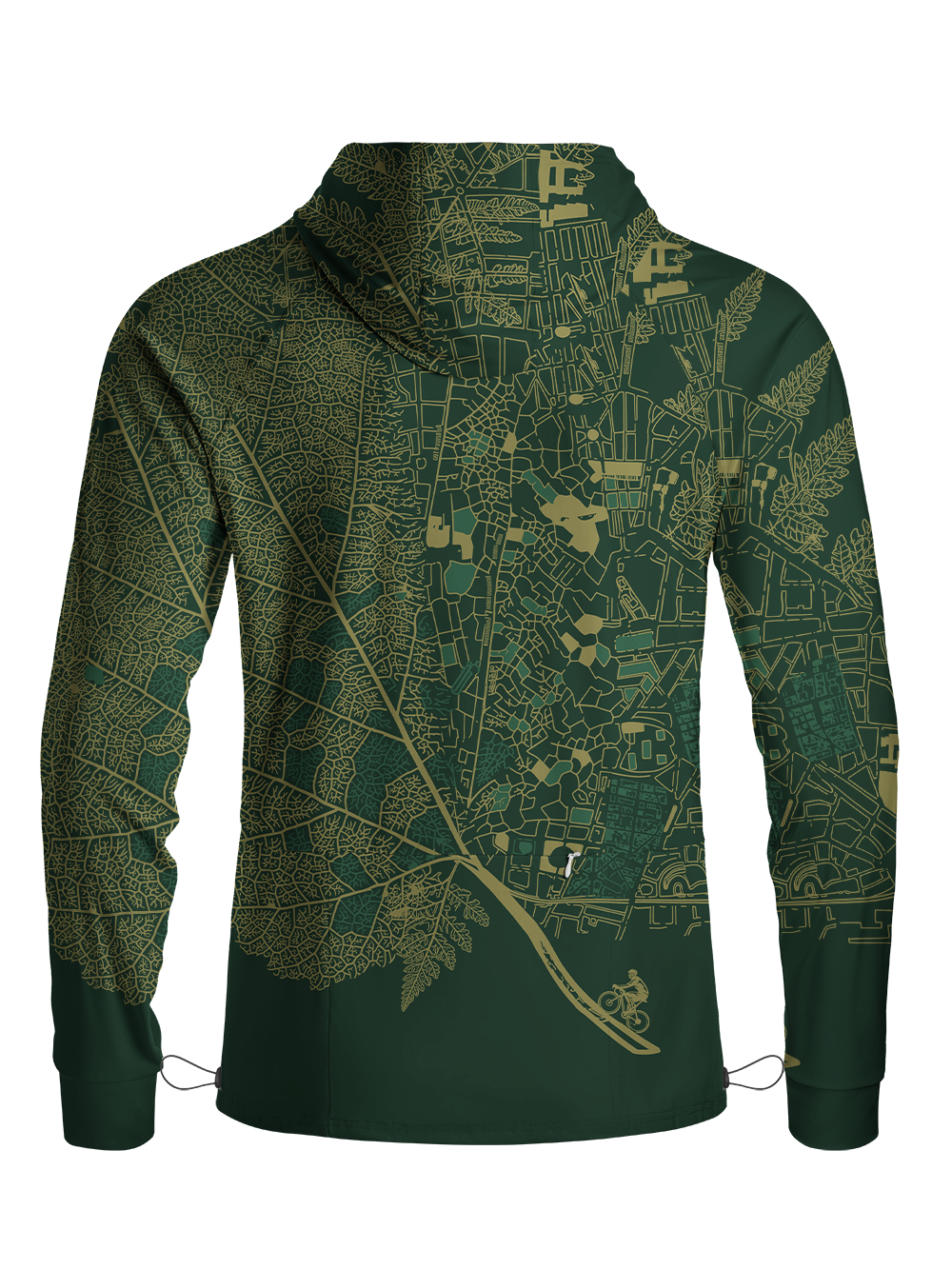 Orionride Leaf City Ride Long Sleeve Cycling Hoodie Shirt