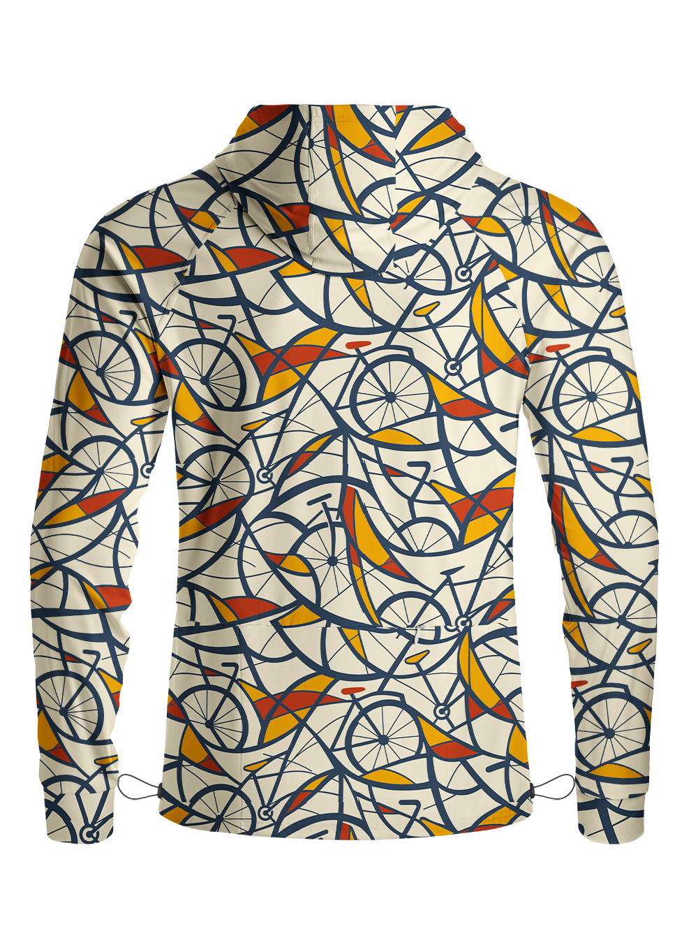 Orionride Bike Geometry Long Sleeve Cycling Hoodie Shirt