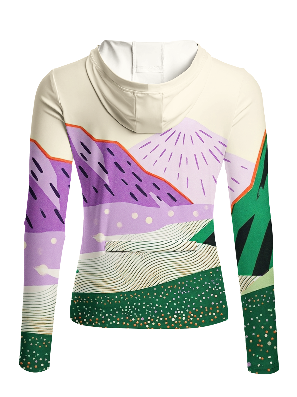 Orionride Velvet Mountain Flora Women's Long Sleeve Cycling Hoodie Shirt