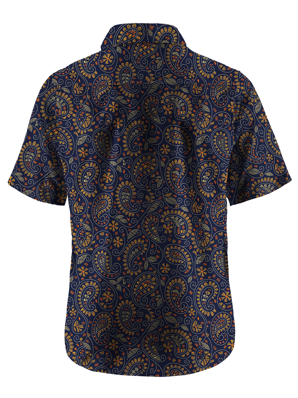 Orionride Paisley Night Zipper Pockets Ultra Lightweight Short Sleeves Gravel Shirt