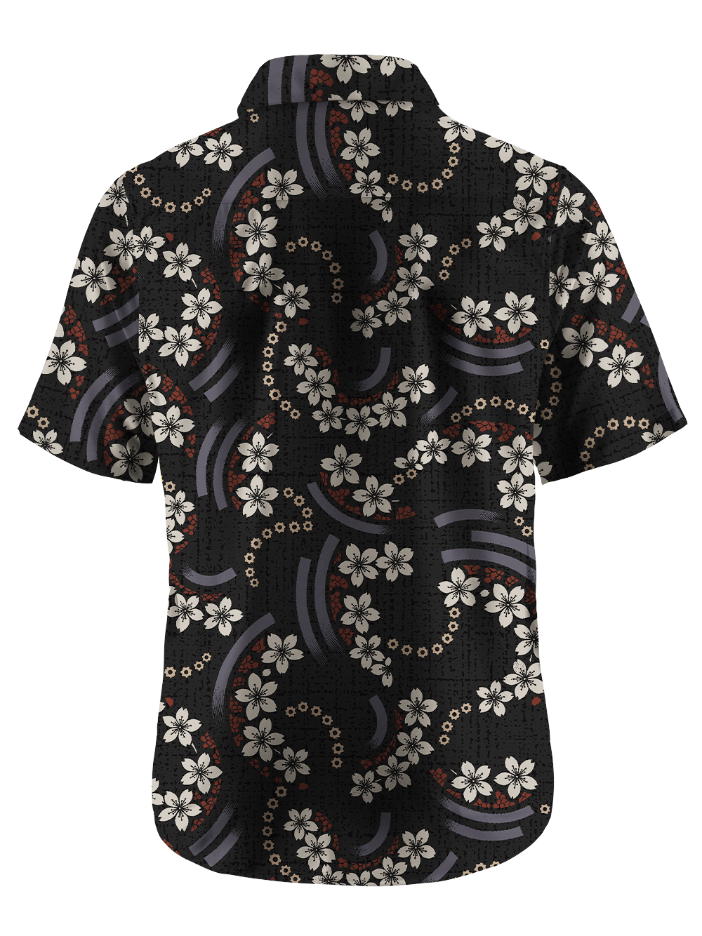 Orionride Sakura Pattern Zipper Pockets Ultra Lightweight Short Sleeves Gravel Shirt