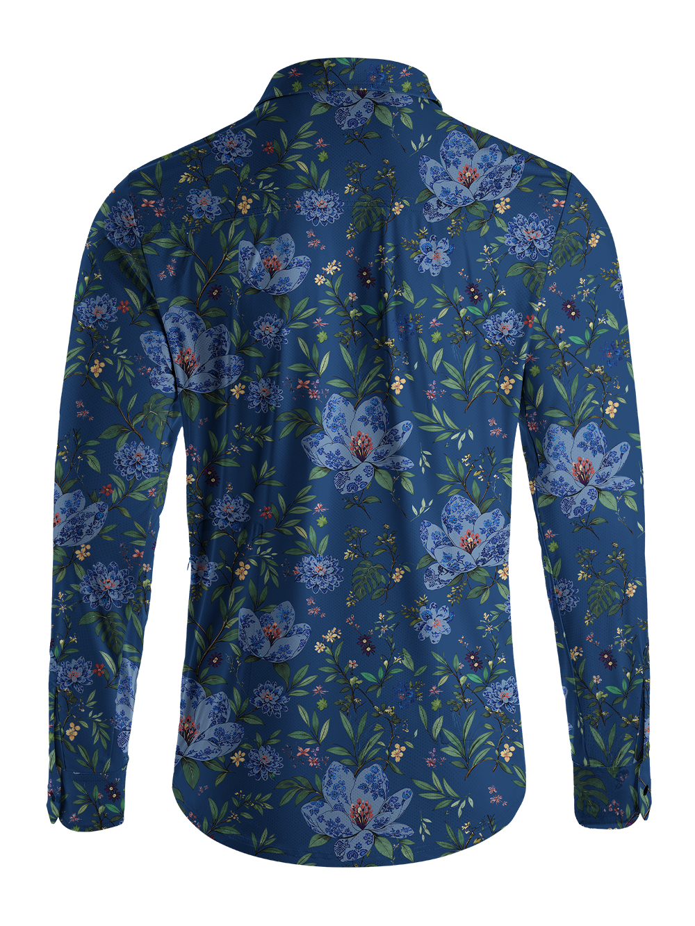 Orionride Porcelain Garden Men's Stretchy Breathable Long Sleeve Gravel Shirt