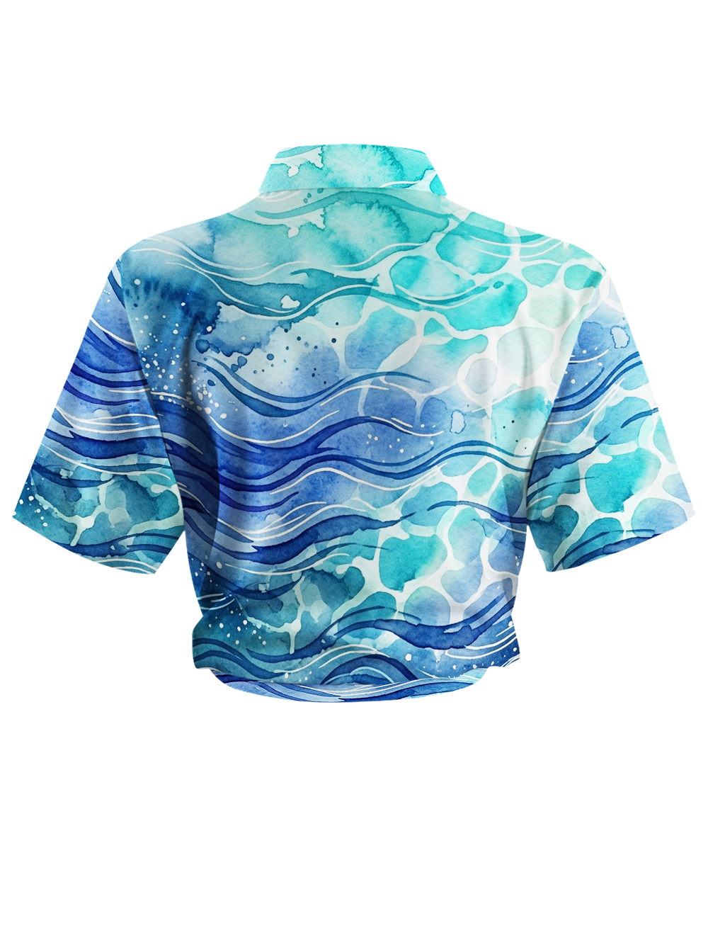 Orionride Ocean Ripples Zipper Pockets Ultra Lightweight Short Sleeves Women's Gravel Shirt