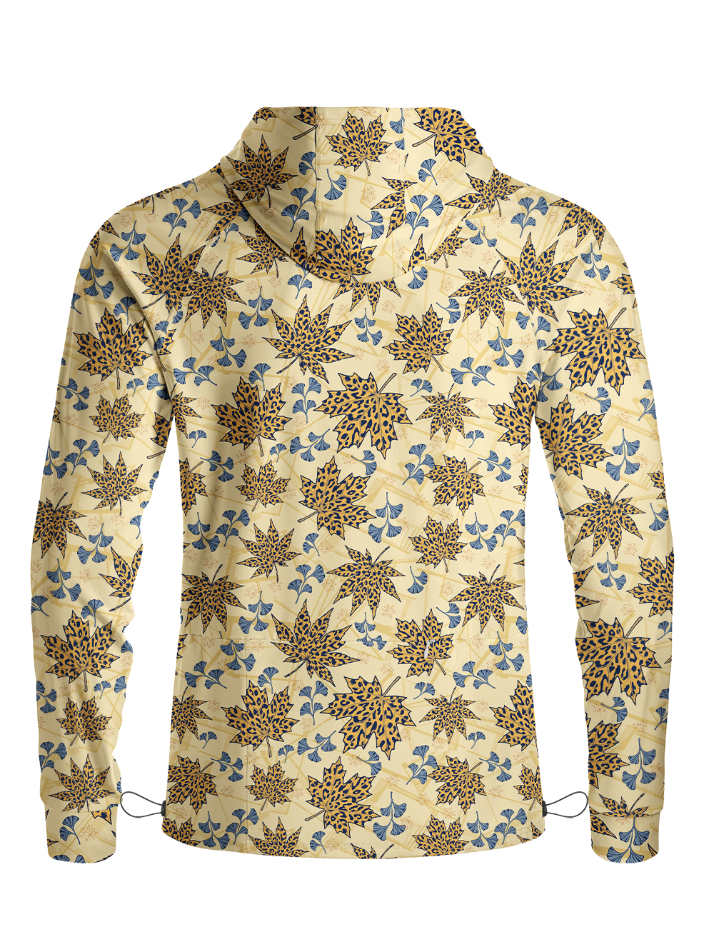 Orionride Leaf Pattern Long Sleeve Cycling Hoodie Shirt