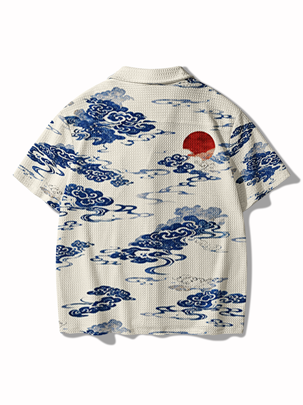 Orionride Auspicious Clouds Men's Camp Collar Knitted Shirt