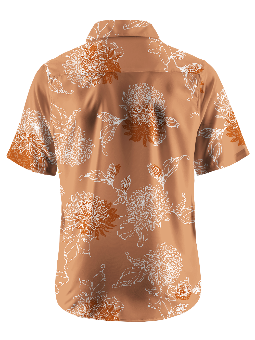 Orionride Fine-petaled chrysanthemum Zipper Pockets Ultra Lightweight Short Sleeves Gravel Shirt