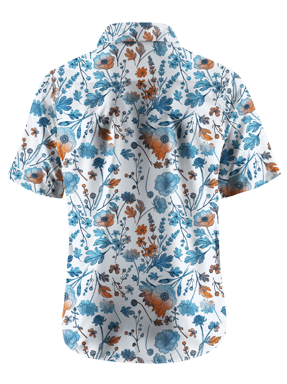 Orionride Floral Whisper Zipper Pockets Ultra Lightweight Short Sleeves Gravel Shirt