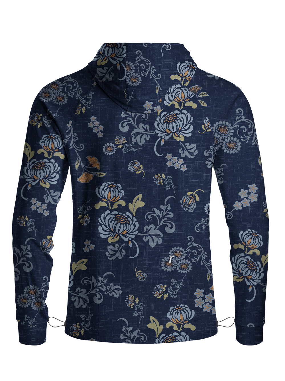 Orionride Dark Floral Weave Long Sleeve Cycling Hoodie Shirt