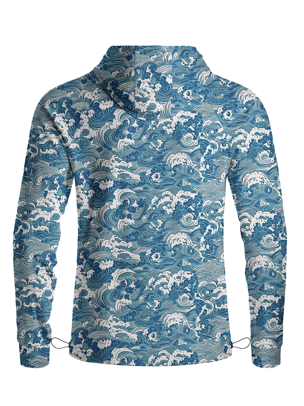 Orionride Sea Waves Long Sleeve Cycling Hoodie Shirt