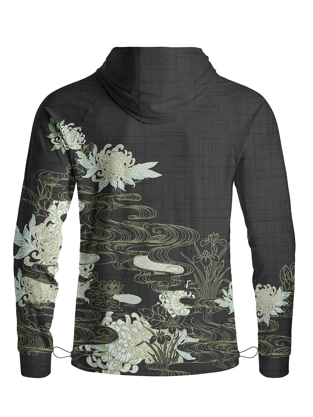 Orionride Golden Chrysanthemum Long Sleeve Cycling Hoodie Shirt
