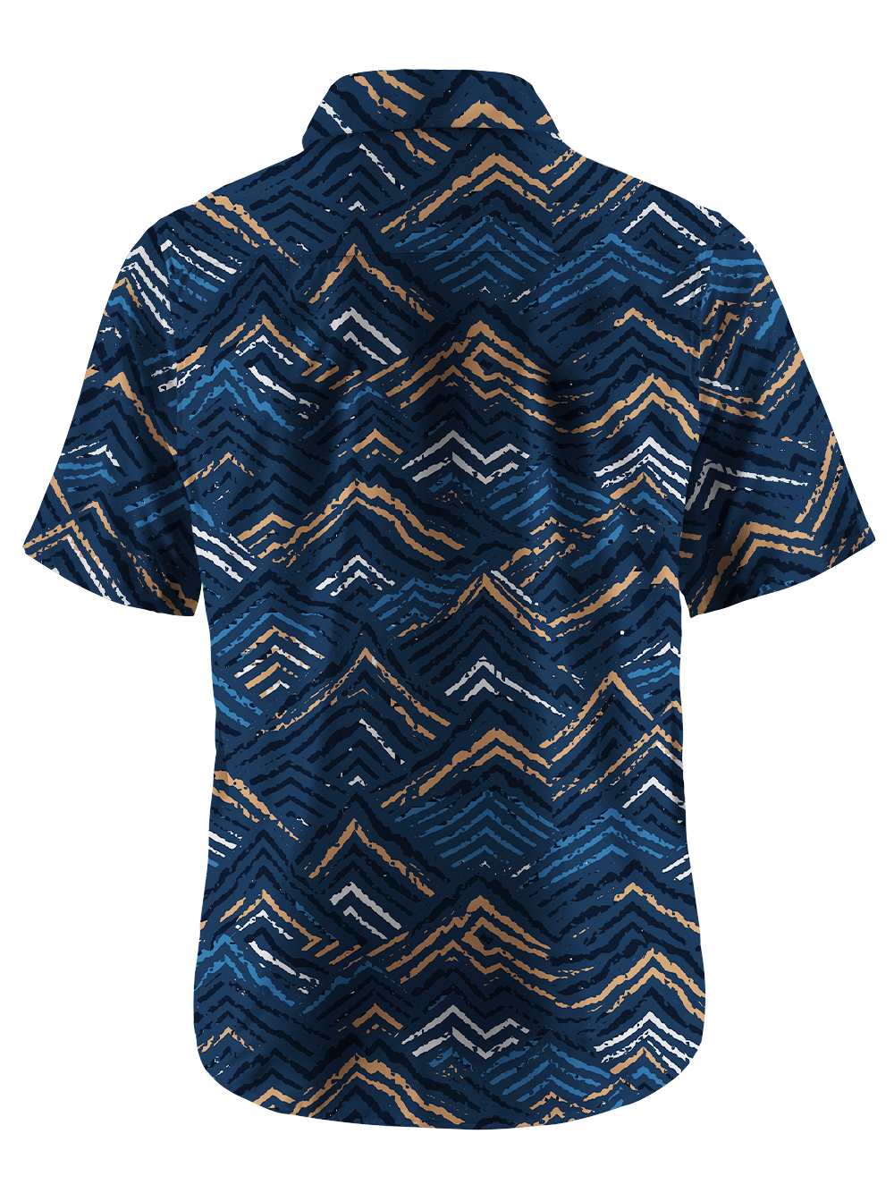 Orionride Layered Mountain Lines Zipper Pockets Ultra Lightweight Short Sleeves Gravel Shirt