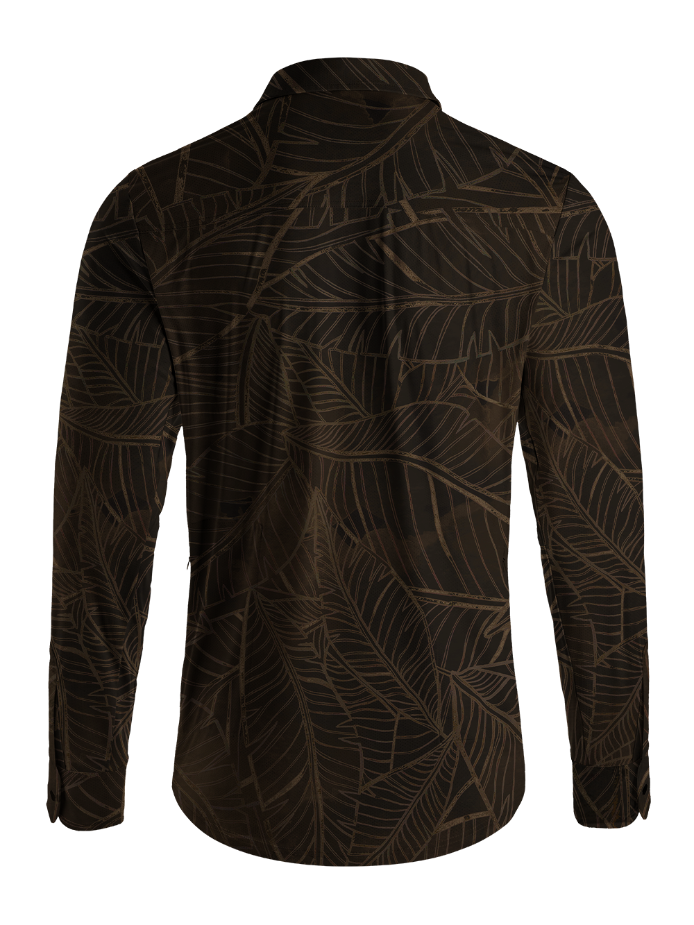 Orionride Golden Leaves Men's Stretchy Breathable Long Sleeve Gravel Shirt