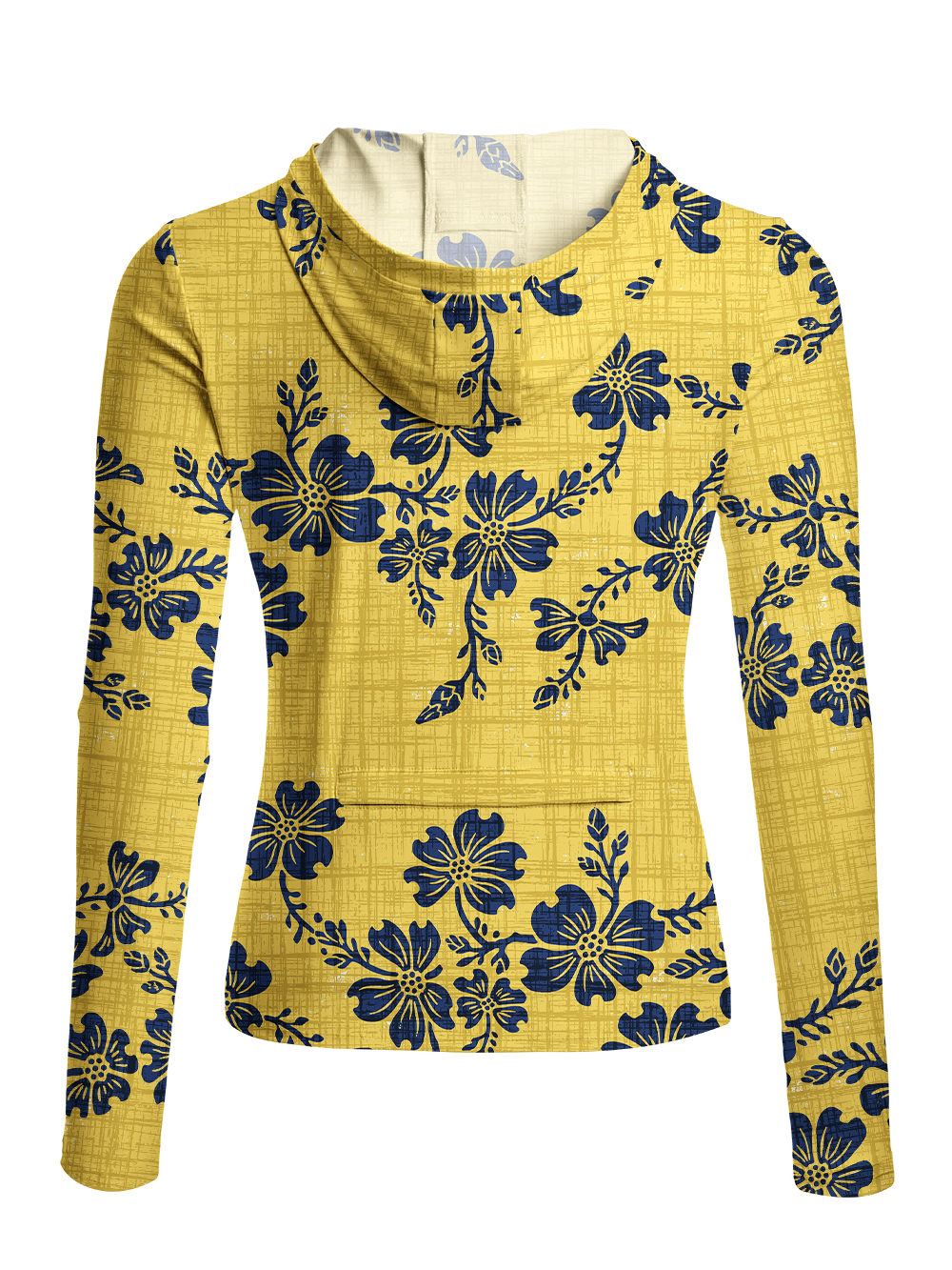 Orionride Yellow Vines Women's Long Sleeve Cycling Hoodie Shirt