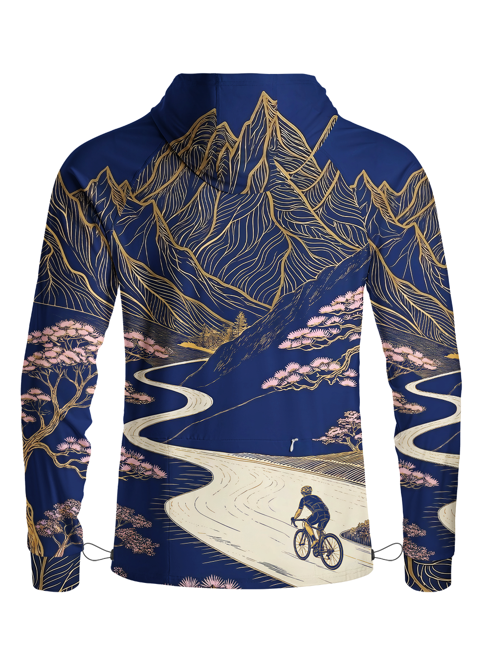 Orionride Line Mountain Ride Long Sleeve Cycling Hoodie Shirt