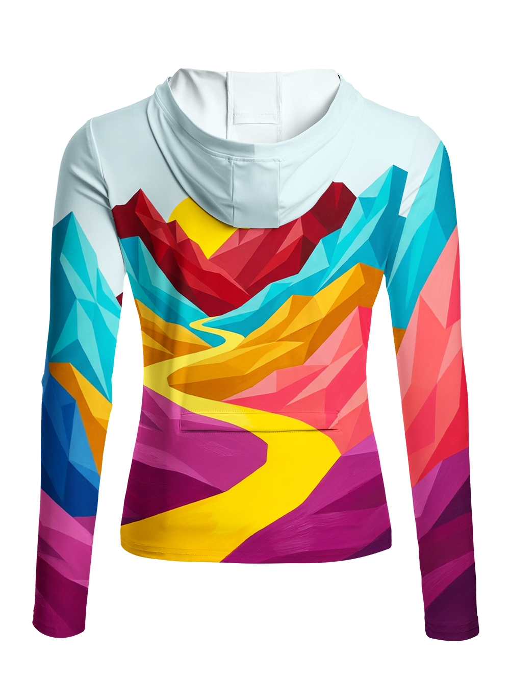 Orionride Colorful Peaks Women's Long Sleeve Cycling Hoodie Shirt