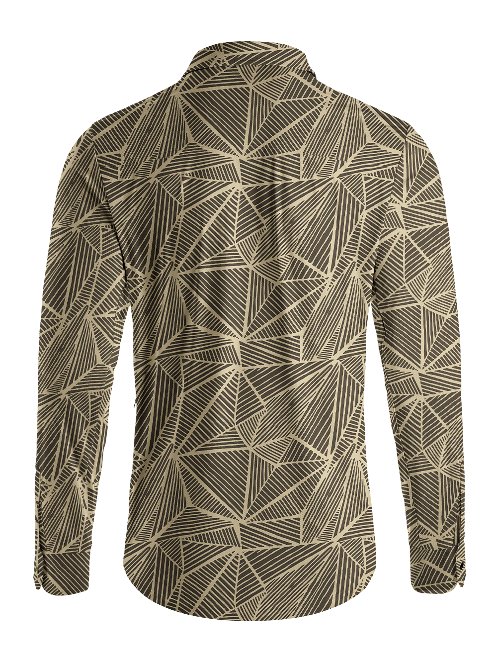 Orionride Geometric Lines Men's Stretchy Breathable Long Sleeve Gravel Shirt
